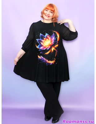 Праздничная туника больших размеров 64-74