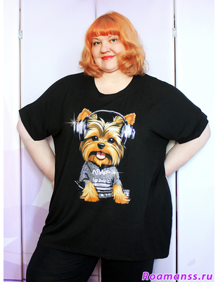 Туника со стразами большого размера